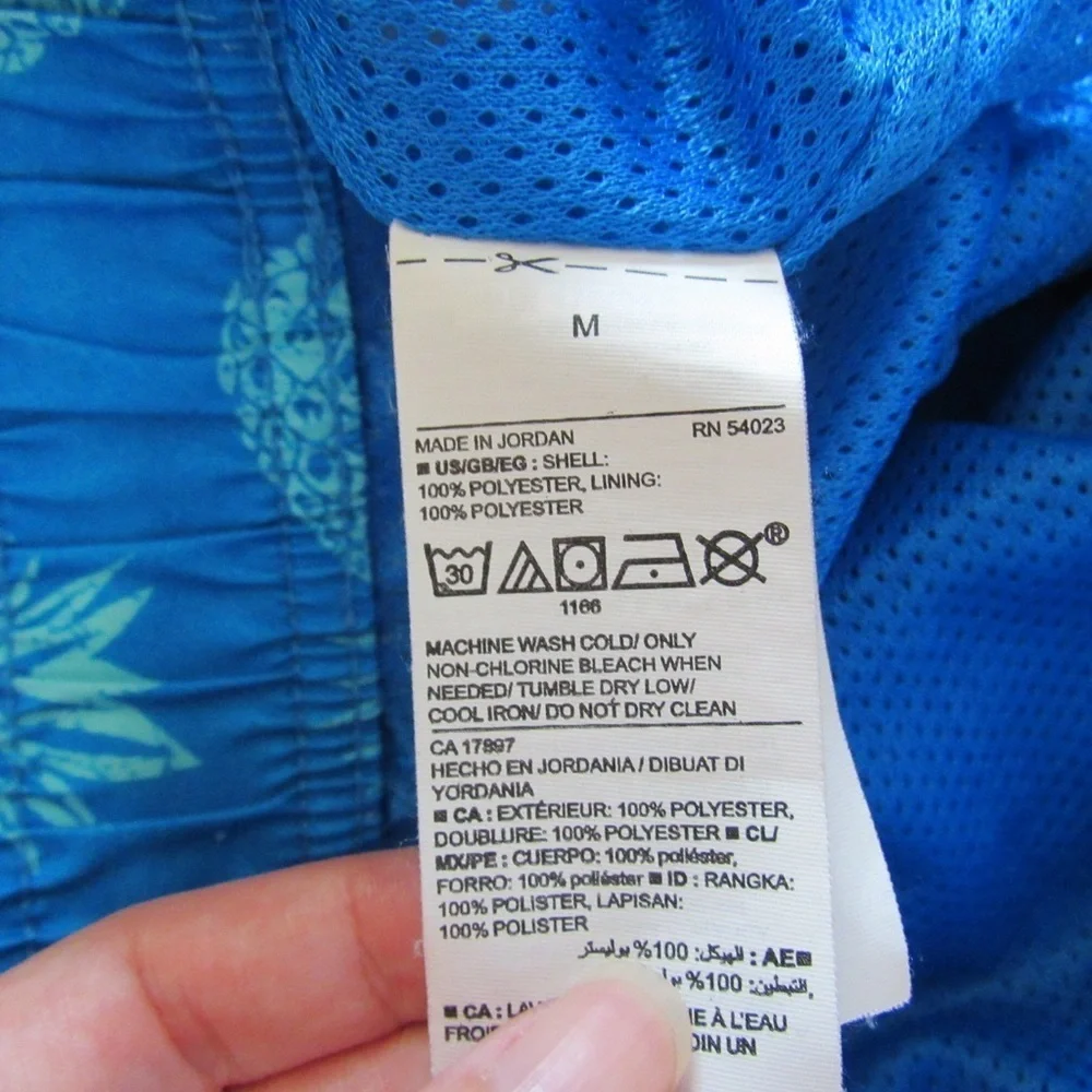 Old Navy Pineapple Swim Trunks Medum Blue Liner Tropical Beach Pool Summersalt